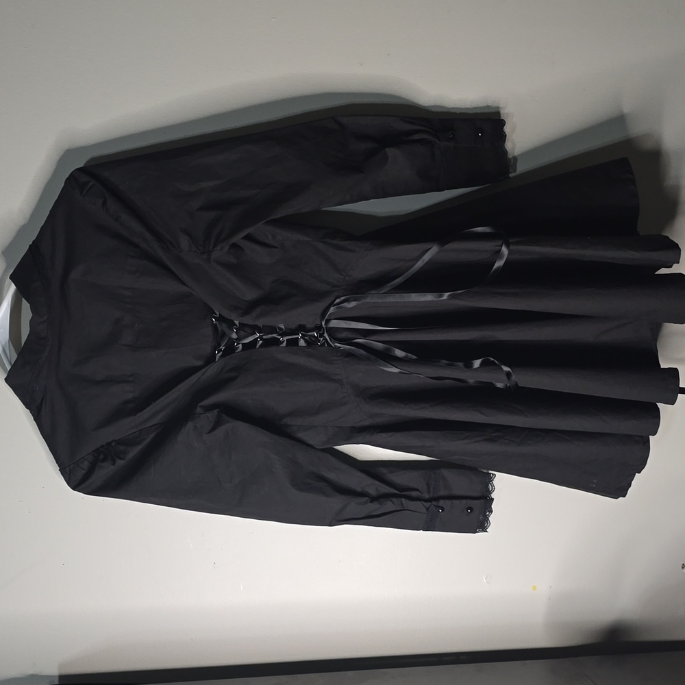 Killstar Gothic Button Down Dress With Lace Accents - Picture 9 of 9